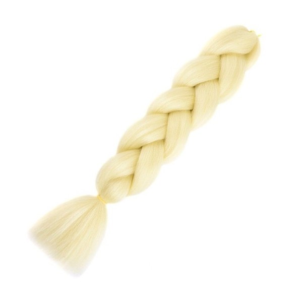 Jednokolorowe warkocze Kanekalon 60 cm żółty