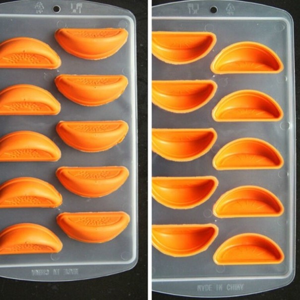Jég forma gyümölcs mintával narancs