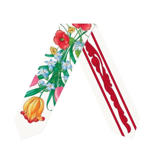 Jemná linie dámský úzký šátek 88 x 11 cm Tenký módní šátek na vlasy a krk Čelenka pro ženy Doplněk k tašce Celoroční červená