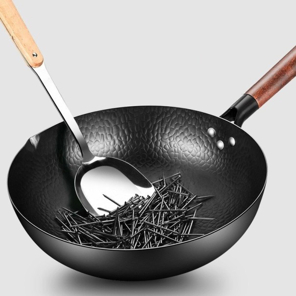 Jernpande med trælåg 1
