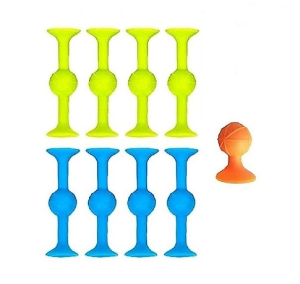 Jeu amusant avec des ventouses en silicone 9 pièces 1
