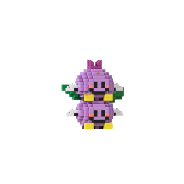 Jeu de construction figurine raisin 7,04 × 7,2 × 4 cm 346 pcs Mini kit créatif pour enfants et adultes Modèle violet de raisin en petites pièces 1