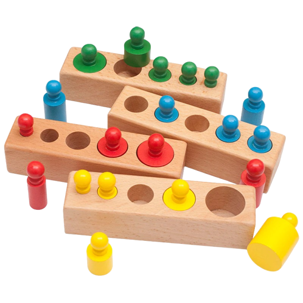Jeu en bois d'insertion de figurines 1