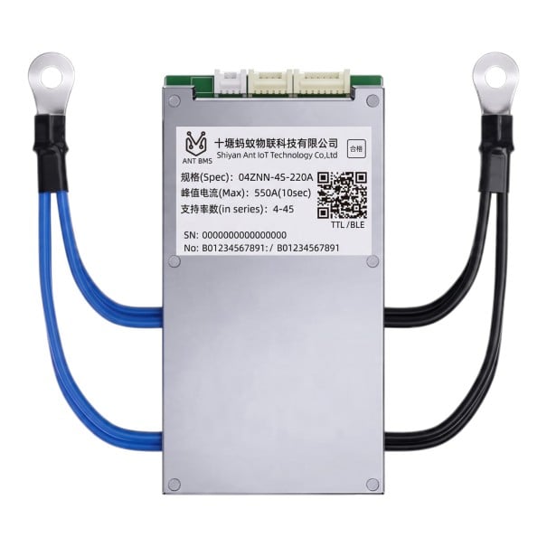 JNFN S Bluetooth 4S 220 A Peak 550 A Balance BMS Module for Li-ion LiFePO4 LTO and Na-ion Silver for E-bikes and Scooters 1