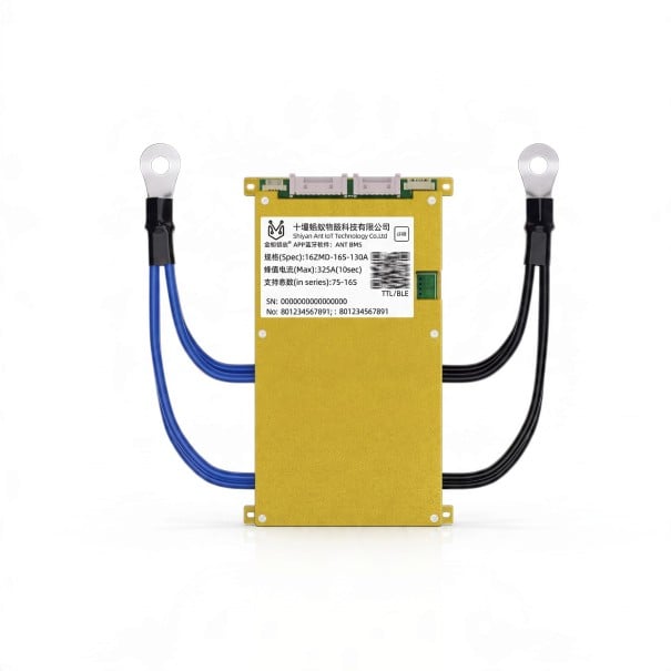 JNFN S Bluetooth 7S to 16S 130 A Peak 325 A Balance BMS Board for Li-ion LiFePO4 LTO and Na-ion Yellow for E-bikes and Scooters 1