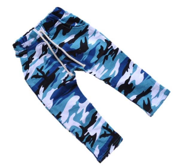 Jongens joggingbroek in militaire stijl J906 blauw 2