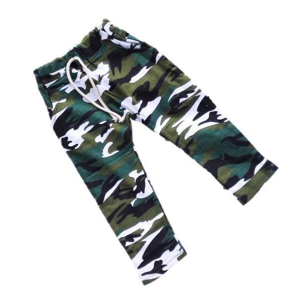 Jongens joggingbroek in militaire stijl J906 groen 3