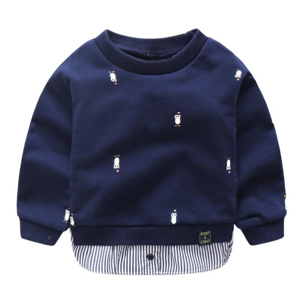 Jongens sweatshirt L583 donkerblauw 8