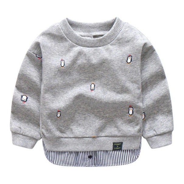 Jongens sweatshirt L583 grijs 8