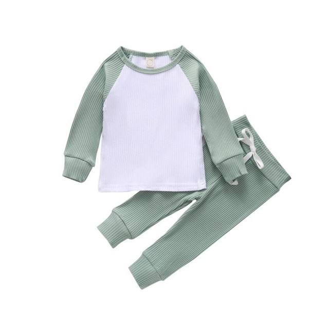 Jongens T-shirt en broek L1729 lichtgroen 3