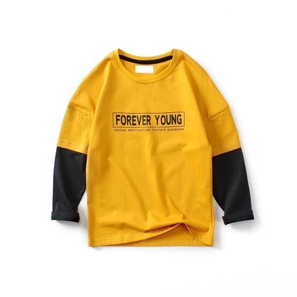 Jongens T-shirt met lange mouwen B1555 geel 6
