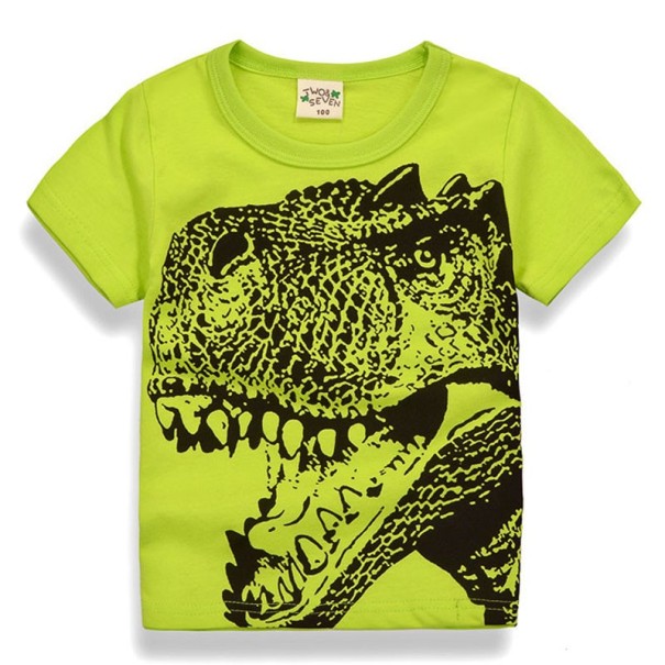 Jongens T-shirt met Tyrannosaurus Rex print J1333 groen 4
