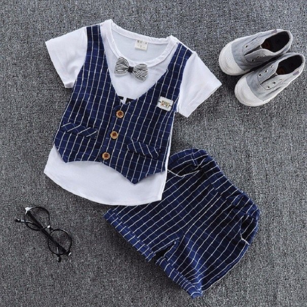 Jongens T-shirt met vest en short L1141 2 I