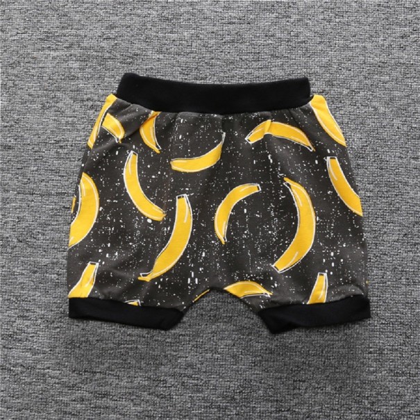 Jongenskorte broeken met bananenprint 12-18 maanden