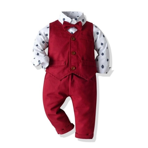 Jongensoverhemd, vest en broek L1585 18-24 maanden C