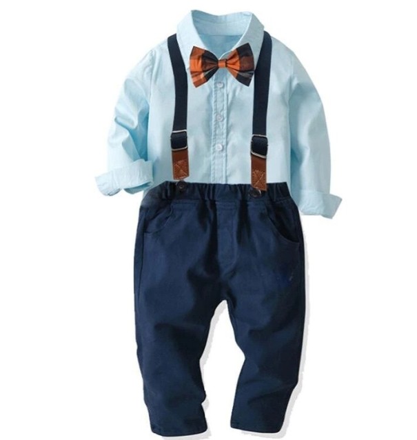Jongensshirt en broek B1358 turquoise 2
