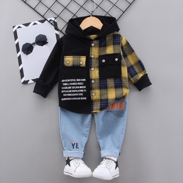 Jongensshirt en broek L1669 geel 5