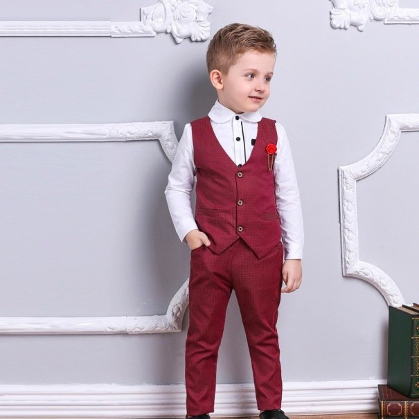Jongensshirt, vest, broek L1577