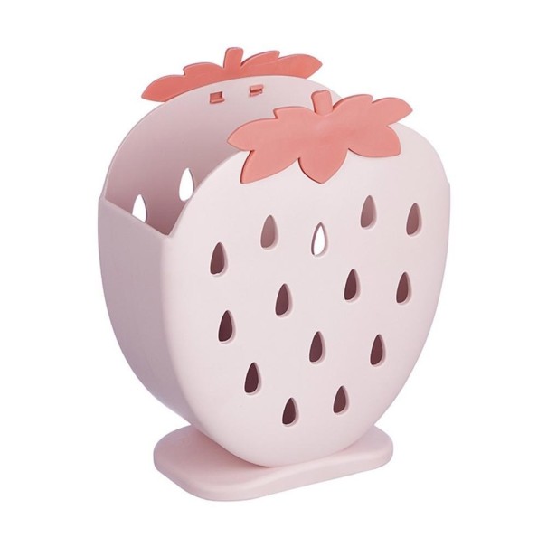 Jordgubbsformat bestickställ ljusrosa