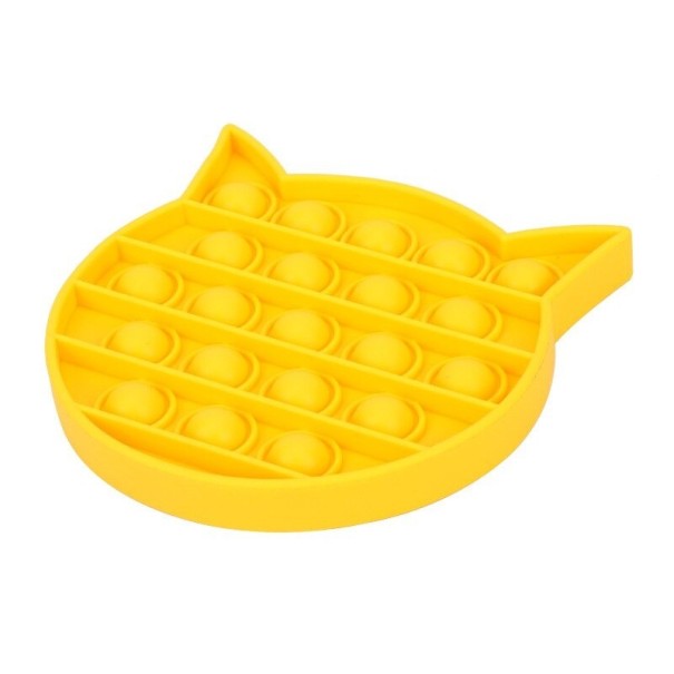 Jouet antistress Pop it chat jaune