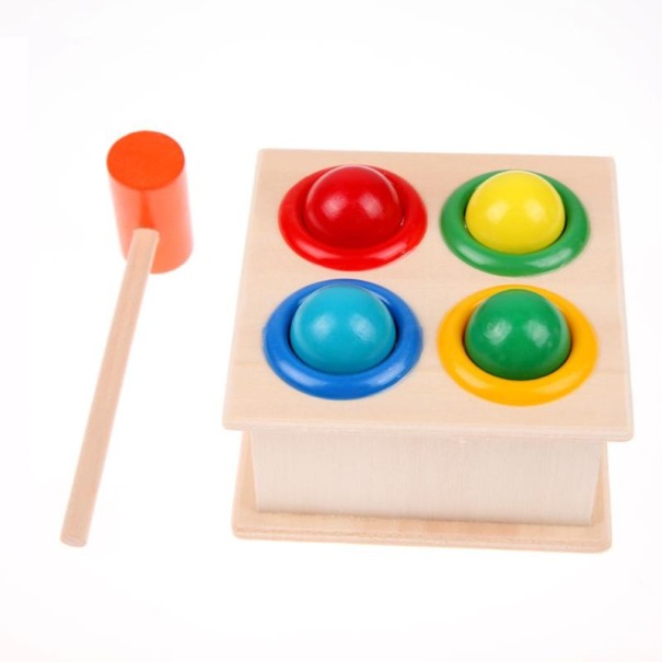 Jouet éducatif en bois avec marteau 1