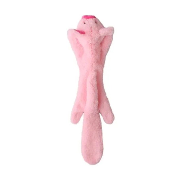 Jouet en peluche à sifflet pour chiens 45 cm Cochon rose sans rembourrage Jouet interactif résistant Jouet à sifflet à mâcher Jouet en peluche pour chiens 1