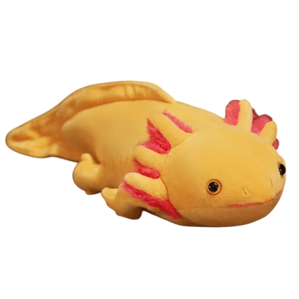 Jouet en peluche mignon Axolotl 45 cm Coussin câlin Décoration de chambre Jouet pour enfants Peluche douce Cadeau original jaune