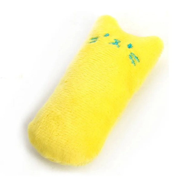 Jouet en peluche pour chats 9,5 x 4 cm Petit jouet doux pour chats Jouet à jouer et à mordiller Jouet pour chats à la maison jaune