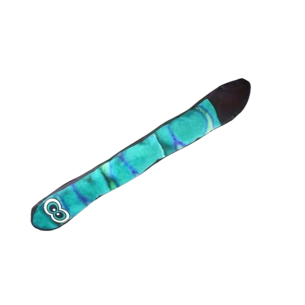 Jouet en peluche pour chien serpent long avec yeux 63 x 9 cm jouet résistant avec sifflet pour chiens entraînement à la morsure trois variantes de couleur turquoise