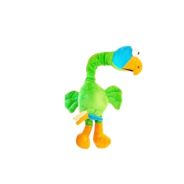 Jouet en peluche siffleur pour chiens résistant aux morsures jeu interactif avec un son joyeux pour petits et grands chiens vert