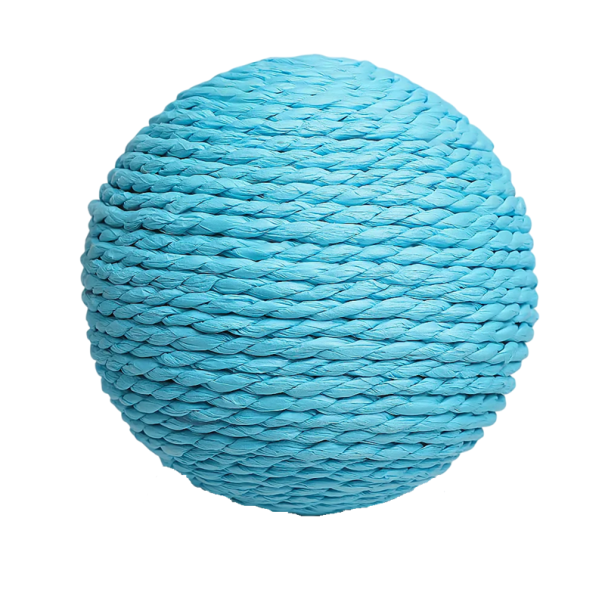 Jouet pour chats 10 cm Boule en sisal Jouet naturel en sisal pour chats Boule résistante pour jouer et gratter Jouet stimulant pour chats bleu