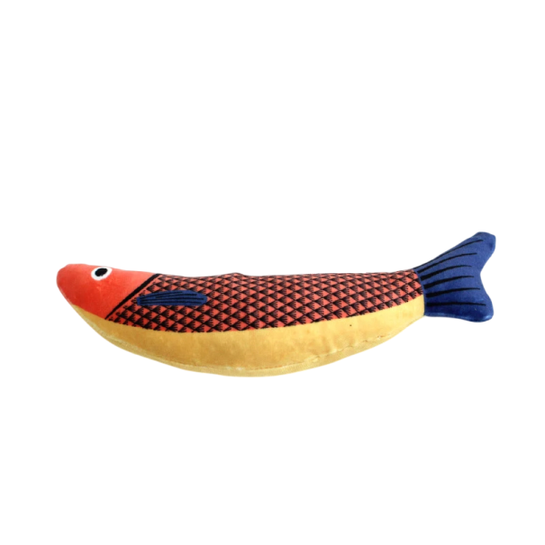 Jouet pour chats poisson 24 cm Jouet en peluche pour chats avec une clochette à l'intérieur Jouet amusant en forme de poisson Jouet stimulant orange