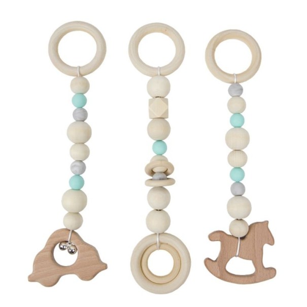 Jouet suspendu en bois 3 pièces 2