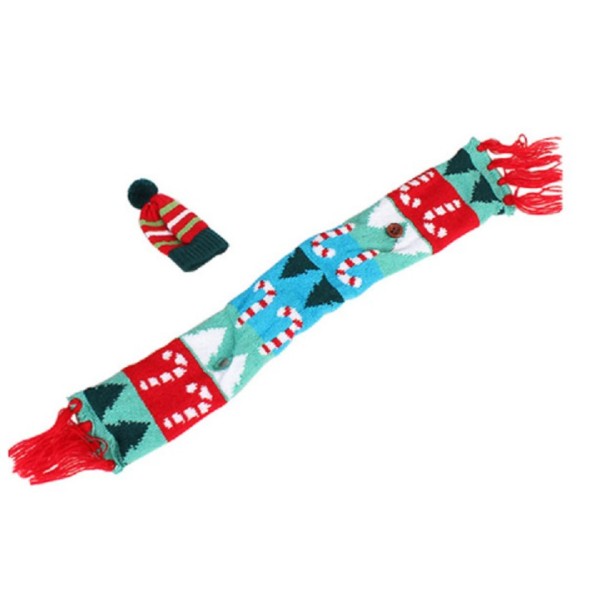 Jouluinen koristeellinen huivi pullonkorkilla J3473 3