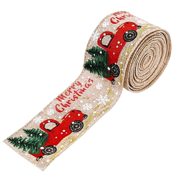 Jouluinen nauha autolla 2 m Beige