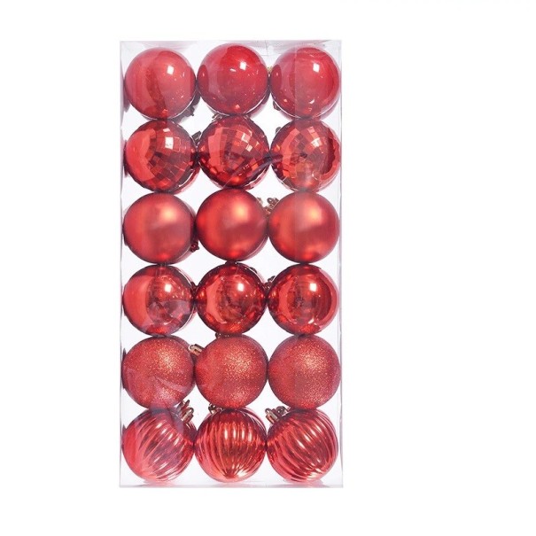 Joulupallot 36 kpl 4 cm punainen