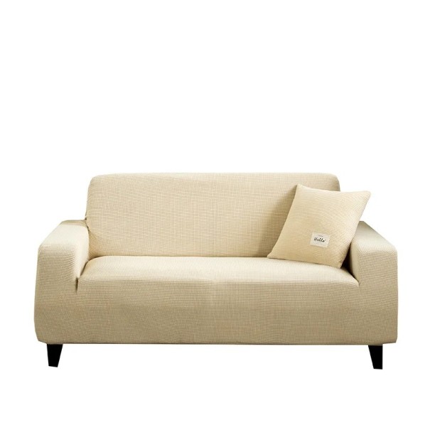 Joustava päällinen 5-paikkaiseen sohvaan 300–380 cm Jacquard-suojapäällinen sohvalle Värikäs joustava irtopäällinen olohuoneeseen Beige