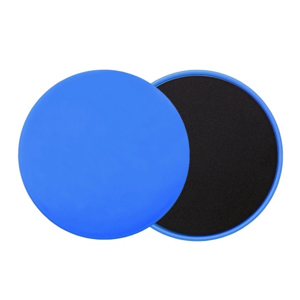 Juego de 2 discos de ejercicio deslizantes, almohadillas de entrenamiento de fuerza para abdominales y cuerpo completo, deslizadores coloridos para fitness y yoga. azul
