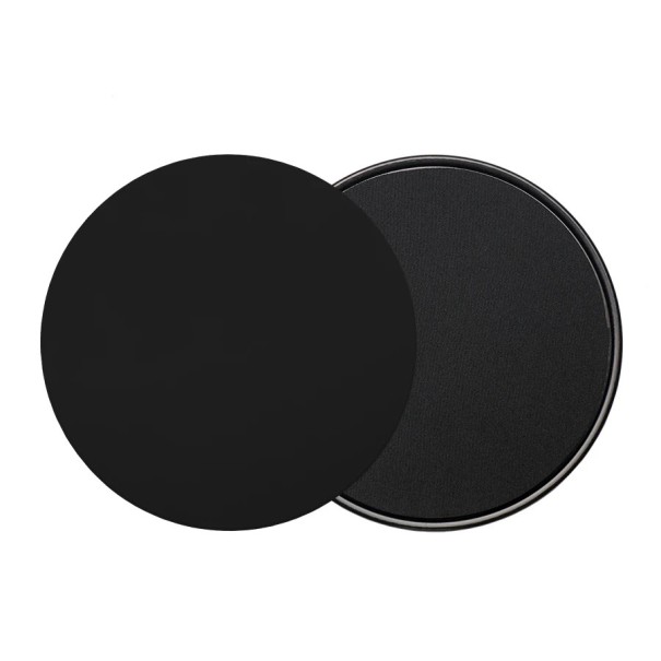 Juego de 2 discos de ejercicio deslizantes, almohadillas de entrenamiento de fuerza para abdominales y cuerpo completo, deslizadores coloridos para fitness y yoga. negro