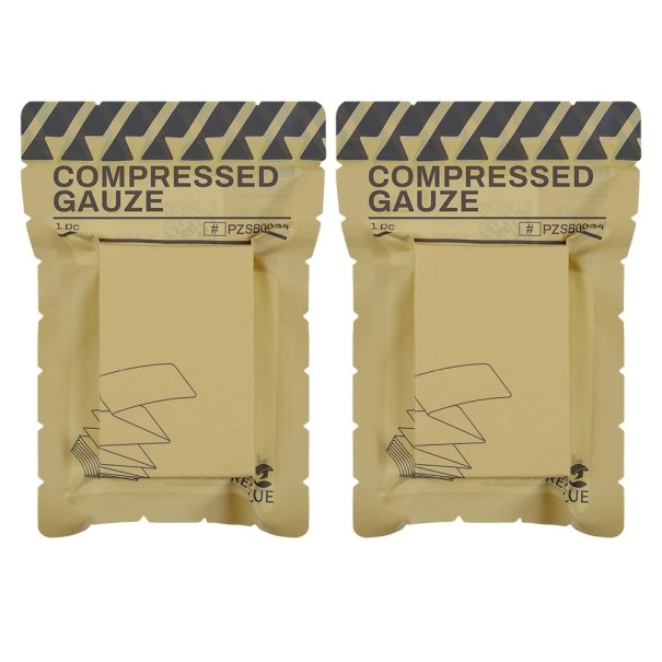 Juego de 2 gasas de compresión estériles 11,5x370 cm Gasa médica estéril para primeros auxilios Z-fold Compact para botiquín de primeros auxilios 1