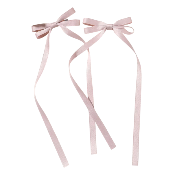 Juego de 2 pinzas para el pelo con doble lazo, elegantes pinzas para el pelo con lazo, accesorio elegante para niñas y mujeres, peinado de moda, sujeción suave y firme. rosa viejo