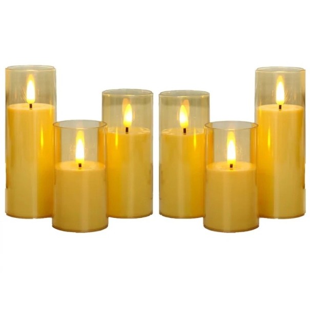 Juego de 36 unidades de velas LED sin llama mezcla de tamaños 10 / 12,5 / 15 cm velas LED a pilas velas decorativas amarillas para bodas y decoración festiva 1
