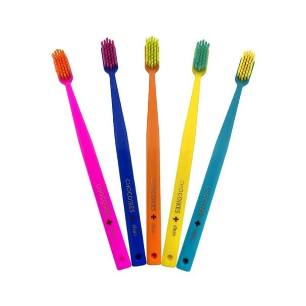 Juego de 5 cepillos de dientes Cerdas suaves y finas Cuidado suave de las encías Mango cómodo de 18,6 cm para adultos 1