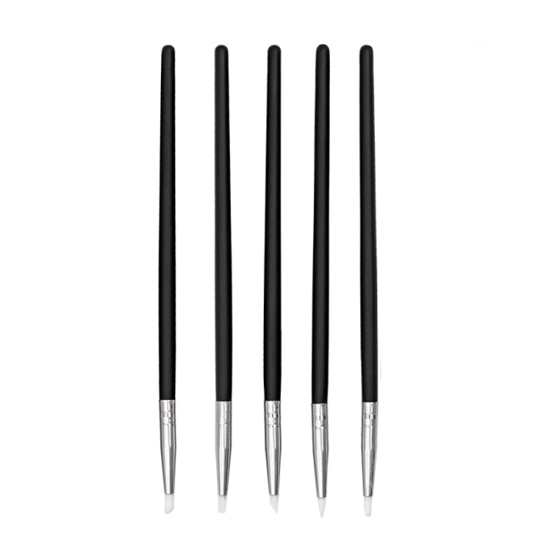 Juego de 5 piezas de bolígrafo de silicona de 20 cm para modelar y ajustar resina dental Herramientas para laboratorios dentales y prostética blanco