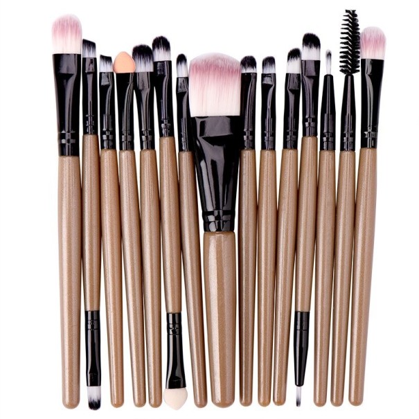 Juego de brochas de maquillaje, 15 piezas 3