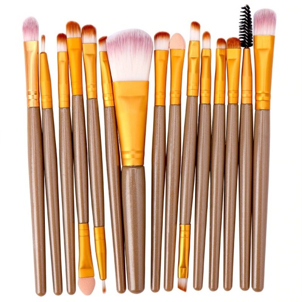 Juego de brochas de maquillaje, 15 piezas 7