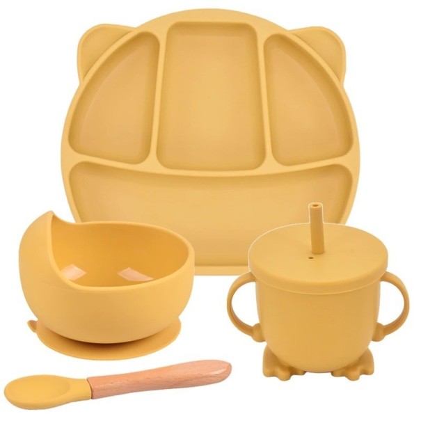 Juego de comedor infantil 4 piezas amarillo