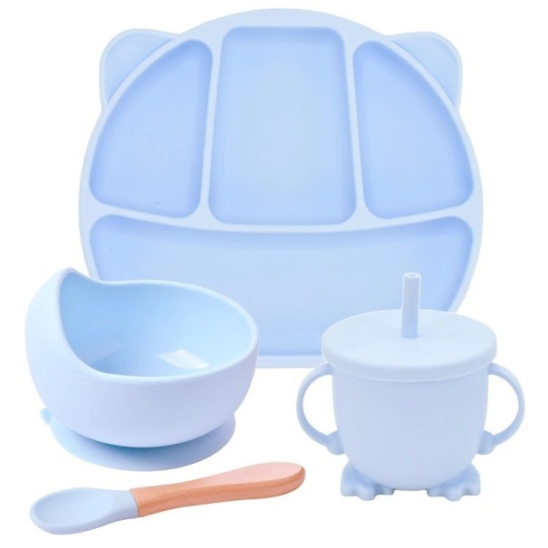 Juego de comedor infantil 4 piezas azul claro