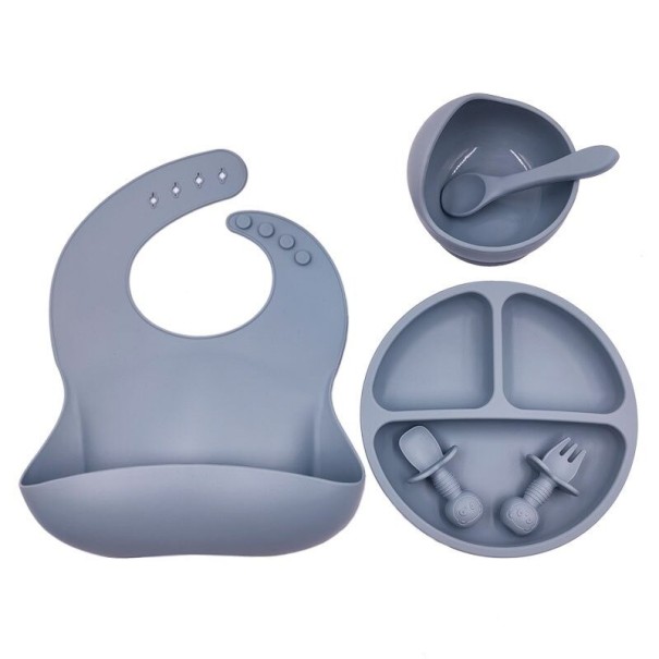 Juego de comedor infantil 4 piezas gris