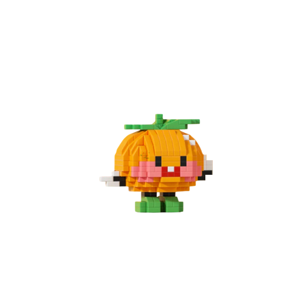 Juego de construcción figura de naranja 6,08 × 7,2 × 4,8 cm 367 piezas Juego de construcción creativo para niños y adultos Modelo de naranja adorable 1
